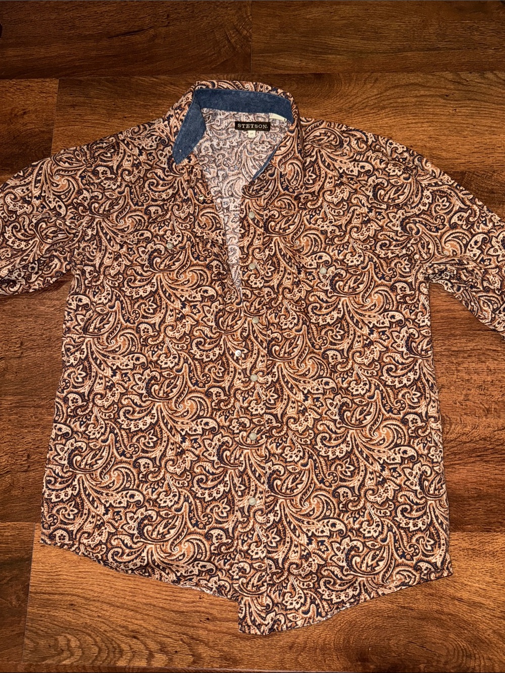 Stetson Men's Brown Long- Sleeve Button-Down Shirt